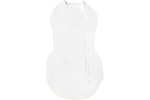 Happiest Baby Sleepea Comforter Swaddle - 100% Organic Cotton Baby Swaddle Blanket - Doctor Designed Promotes Healthy Hip Development (Ivory, Medium)