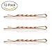 KangSong 72PCS Metallic Bobby Pins Rose Gold Metal Hair Pin Hairpins for Thick Hair Women Grils Bride Hair Styling Accessories Barrettes