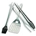 Heavy Duty BBQ Grill Tools Set | Stainless Steel Spatula, Fork, Tongs, & Basting Brush | Barbecue Utensil Set For Grilling | Grill Accessories for Barbeque by Acorn Ridge|Perfect Grill Gift