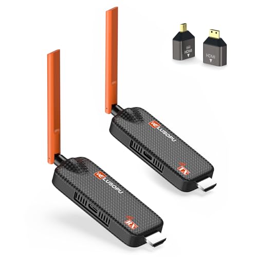 Wireless HDMI Transmitter 1 and Receiver, Up to 6 RXs, HDMI Transmitter and Receiver, 5G/1080P Wireless Extender, Laptop Transmission, Camera to TV, Projector, Monitor - 165m