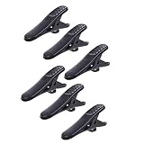 6pcs Black Color Headphone Headset Cable Cord Clip Holder - Clips onto Your Clothing to Keep Earphone Microphone Cord in Place