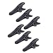 6pcs Black Color Headphone Headset Cable Cord Clip Holder - Clips onto Your Clothing to Keep Earphone Microphone Cord in Place