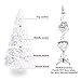 La fete 6 FT PVC Unlit Holiday Christmas Tree w/650 Branch Heads, Unlit White Pine Xmas Tree with Flodable Metal Stand for Indoor Decoration(White, 6 FT)