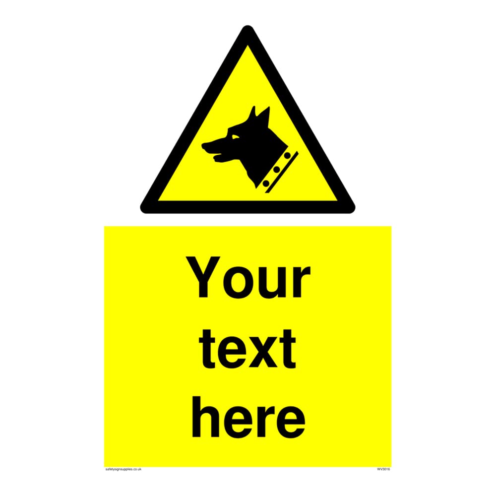 custom guard dog warning sign