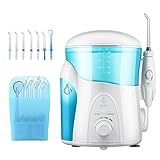 Lavany Water Flosser Portable Family Oral Irrigator with UV Sterilizer, 600 ml High-Volume Reservoir, 7 Water Flosser Nozzles (LV01)