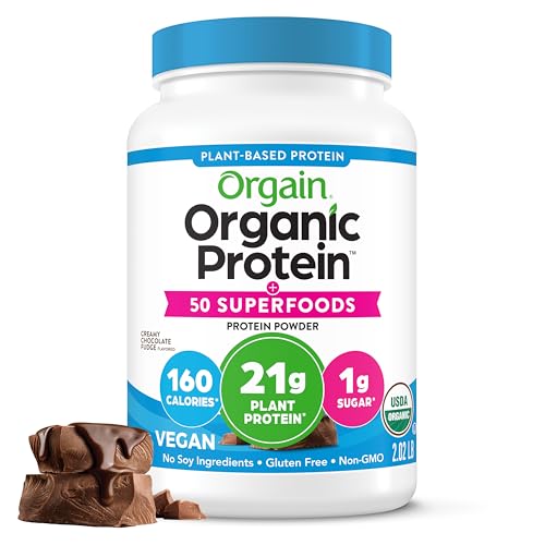 Orgain Organic Vegan Protein + 50 Superfoods Powder, Creamy Chocolate Fudge - 2…