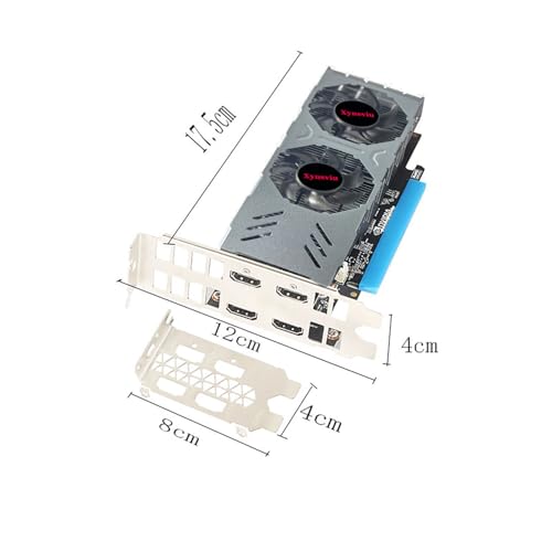 Xynsviu GeForce GT 740 Grafikkarte Low Profile 2GB GPU PC 4 Monitor HDMI Port GDDR5 128 Bit DirectX 12 PCI Express X16 3.0 Mehr Monitor Unterstützung Grafikkarte (GT740 2G 4HDMI)