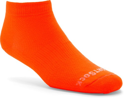 WrightSock Coolmesh II Double Layer Sock Low Cut, Neon Orange