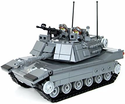 Gray M1 Abrams Main Battle Tank - Battle Brick Custom Set