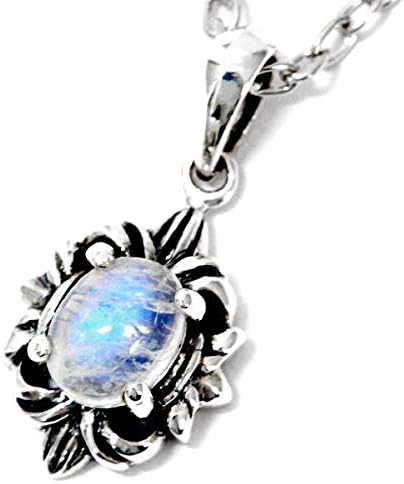 Amazon 天然石 オニキス装飾 百合の花 縁取りフラワーデザイン メンズ レディース シルバー925 ペンダント ネックレス ネックレス 通販