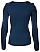makeitmint Women's Solid Round or V-Neck Soft Knit Long Sleeve Sweater [S-3XL]