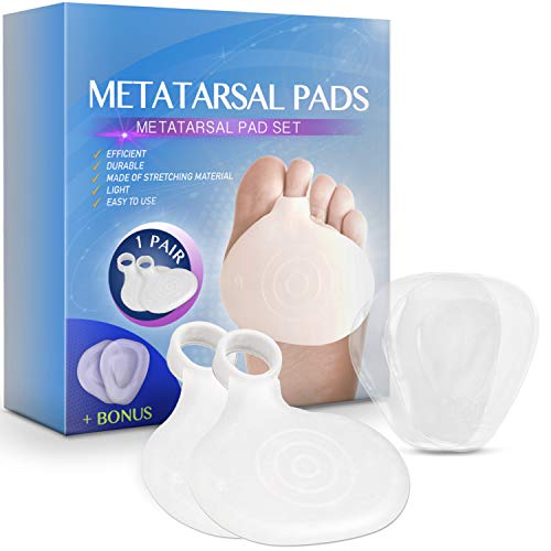 WALKINGLY Set of Metatarsal Pads (2 Count) - Soft Gel Ball of Foot Cushions for Rapid Pain Relief for Women & Men - Mortons Neuroma Callus Metatarsal Foot Bunion Forefoot Cushioning Relief - Thumbnail 6