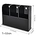 TheJD Acrylic Remote Control Holder Wall Mount Media Organizer Box 3T Acrylic Black 03