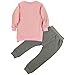 Jastore® Baby Girl 2pcs Cute Elephant Clothing Sets Top and Pants Fall Clothes (2T, Pink)