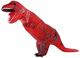 caringgarden Unisex Jurassic T-Rex Inflatable Costume Dinosaur Fancy Dress Red Adult Size