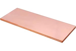 Uxney 1/4" x 4" x 8" Copper Flat Bar, C110 Pure Copper Bar Stock for Crafting, DIY, Electrical and Art Projects - Soft Annealed