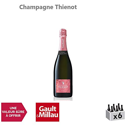 Champagne Brut Rosé – Champagne Thienot – Lot de 6x75cl – Cépages Pinot Noir, Chardonnay – 15/20 Gault & Millau