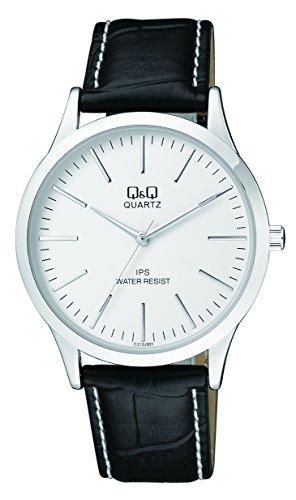 Q&Q Leather Mens Watch