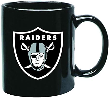 Memory Company Oakland Raiders 15oz Black Ceramic Coffee Mug