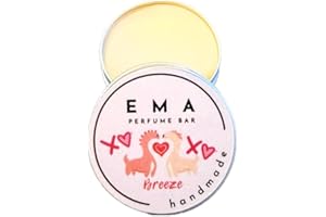 EMA Solid Perfume XOXO Breeze with Scents of Rose, Jasmine and Lavender, Romantic Floral Fragrance, Handmade in Canada