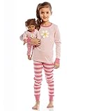 Leveret Girls Matching Doll & Kid Flower 2 Piece Pajama 100% Cotton (2-10 Years)