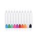 JIUZHU 20 Pieces 30ML LDPE Squeezable Plastic Dropper Bottle Bulk with Childproof Cap and Thin Tip (10 Colors)