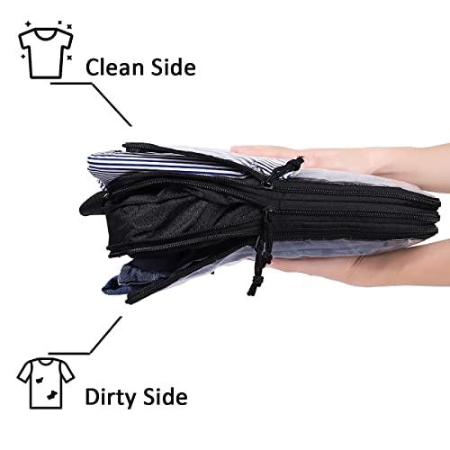 Double Sided Compression Packing Cubes Transparent Travel Luggage Bag