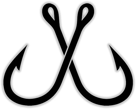 Fish Hooks - Fishing Outdoors bumper sticker, decal, window graphic