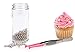 RSVP International Endurance Kitchen Baking/Decorating Collection Culinary Straight Tweezer Tongs, Stainless Steel Coated Indented Tips, Dishwasher Safe, 5-3/4 Inch Length, Pink