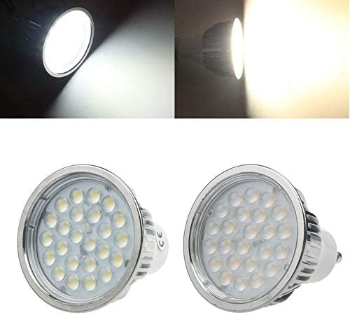 Pentaero Aluminum 200-240V GU10 5W 345LM 24 LED Spot Light Lamp, Energy Saving & Low Heat & Lower Power Consumption LED Lights, Suitable for Halls, Bars, Office Or Home Use (Silver)