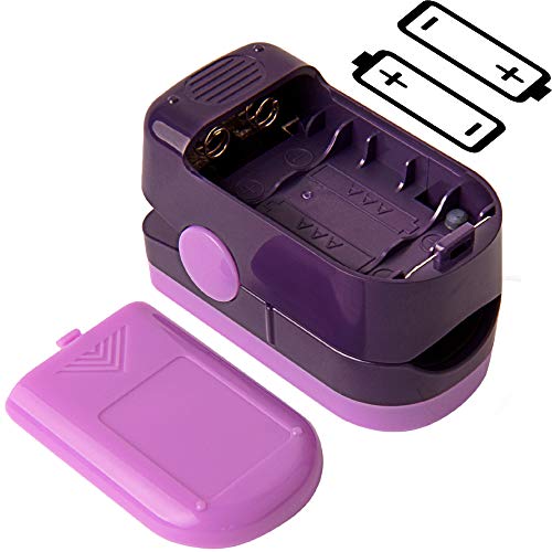 Zacurate 500E Premium Fingertip Pulse Oximeter Oximetry Blood Oxygen Saturation Monitor with Silicon Cover, Batteries and Lanyard
