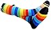 A-Swift Compression Socks for Women and Men - Rainbow Stripes, Large