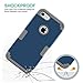 LONTECT for iPhone 8 Case, iPhone 7 Case Hybrid Heavy Duty Shockproof Full-Body Protective Case with Dual Layer [Hard PC+ Soft Silicone] Impact Protection for Apple iPhone 8/iPhone 7, Navy Blue/Grey