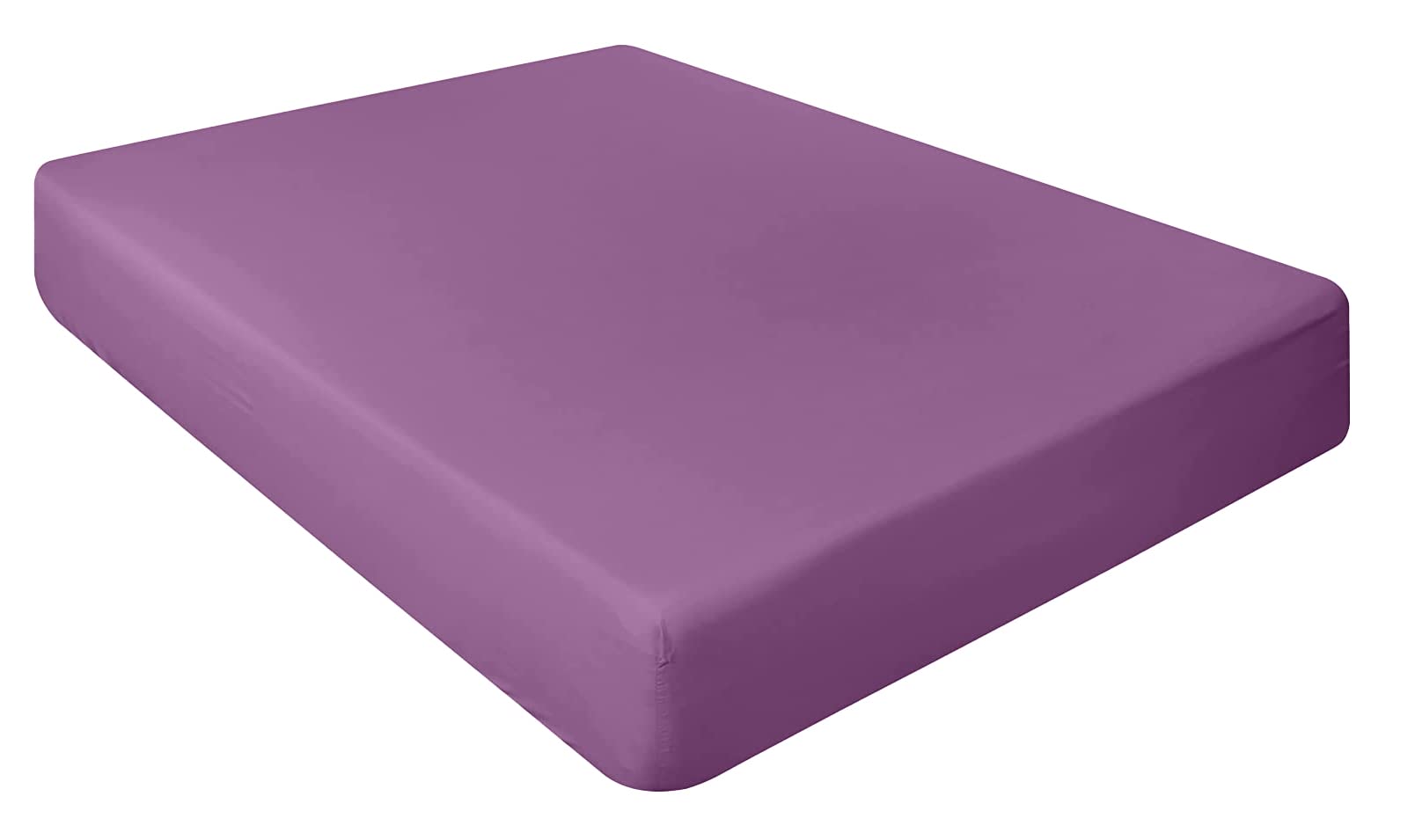 Pack of 2 Luxury Percale Cot Bed Fitted sheets available in 14 colours (Purple, 70x140x15 cm (Pack of 2))
