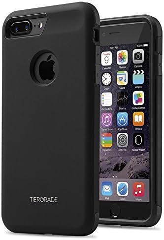 iPhone 7 Plus Case, iPhone 7 Plus Protective Case, Tiergrade Anti Scratch Resistant Shockproof Slim Fit Easy Grip Dual Layer Full Drop Protection Case Cover for Apple iPhone 7 Plus Matte Black Wireless Phone Accessory