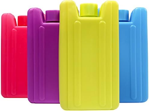 Ice Pack for Lunch Box | 4 Pack Lunch Freezer Packs for Kids and Adults | Keeps your food Cool and Fresh | Bright, Happy Colors | 4 Ice Packs / Ice Bricks for Cooler