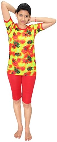 Goodluck Swimming Costume for Womens, Swimwear Lycra T-Shirt With Swimming Short Pant