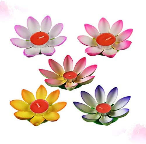 Home Decor Candleholders Floating Lotus Lights Wishing Lotus Candles Light Pool Decor Flower Lanterns For Festival Birthday Party Uonlytech 5 Pcs 12cm Water Floating Candle Lanterns Sabkno Com