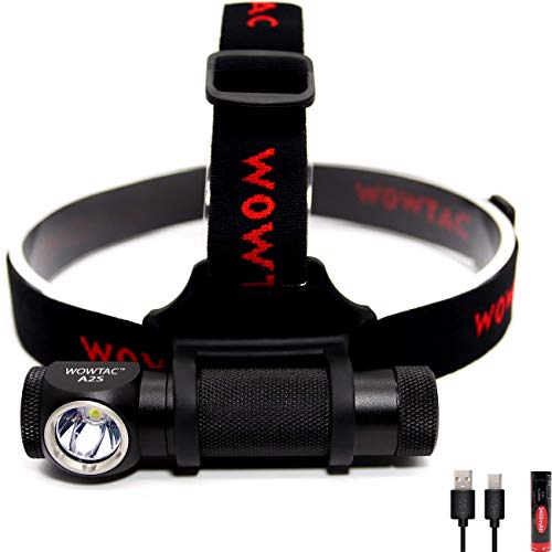 WOWTAC A2S 1050 Lumens LED Compact Rechargeable Headlamp, Super Bright