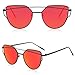SOJOS Cat Eye Sunglasses for Women Fashion Designer Style Mirrored Lenses SJ1001 with Black/Red