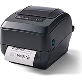 Zebra - GK420t Thermal Transfer Desktop Printer for Labels, Receipts, Barcodes, Tags, and Wrist Bands - Print Width of 4 in - USB and Ethernet Port Connectivity (Renewed)