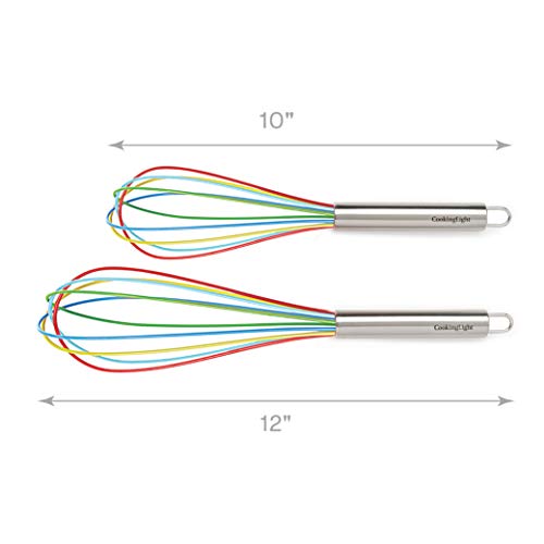 Cooking Light 2 Piece Silicone Whisk Set, One Size, Multicolor - Thumbnail 4