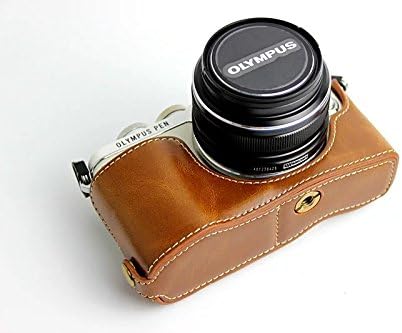 Amazon Olympus オリンパス Pen E Pl7 E Pl8 E Pl9 Epl7 Epl8 Epl9 カメラ バッグ カメラ ケース Koowl手作りトップクラスのpuレザーカメラハーフケース ブラウン カメラバック ケース 通販
