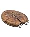 SANILO Wooden Toilet Seat with Soft Close [ELONGATED] - Decorative, Quiet & Slow Close Molded Wood Seat - With Strong Bumpers & Hinges - Adjustable Fit - Old Tree