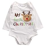 Baby Boys Girls My First Christmas Long Sleeve Bodysuit