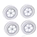 LUCKLED Motion Sensor Light, Battery Powered LED Closet Night Light Stick-Anywhere Lighting for Hallway, Bathroom, Stairs, Bedroom - Pack of 4 (Cool White)