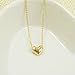 AKOAK 316L Stainless Steel Classic Women Gold Heart Bib Link Chain Pendant Necklaces Lovely Peach Heart Necklace