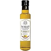 DORATI Lemon Infused Extra Virgin Olive Oil – Italian First Cold Pressed Olive Oil, Polyphenol Rich, Gourmet EVOO for Cooking, Dressings, Dipping & Salads – 250ml (8.5 oz) Glass Bottle