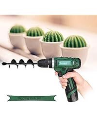Bombilla de jardín de flor aguda, Topcent 1,6" x 9" antideslizante flor bombilla Auger Rust, Earth Auger Bit, valla post agujero Digger Drill Bit- bombilla y ropa de cama Plant Auger