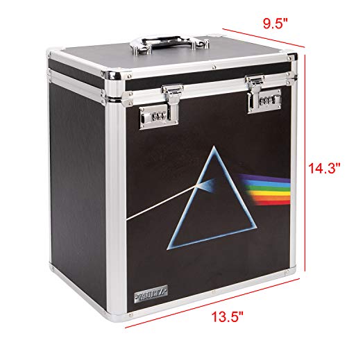 Vaultz Vinyl Record Storage Box Locking 50 Album Holder & Organizer